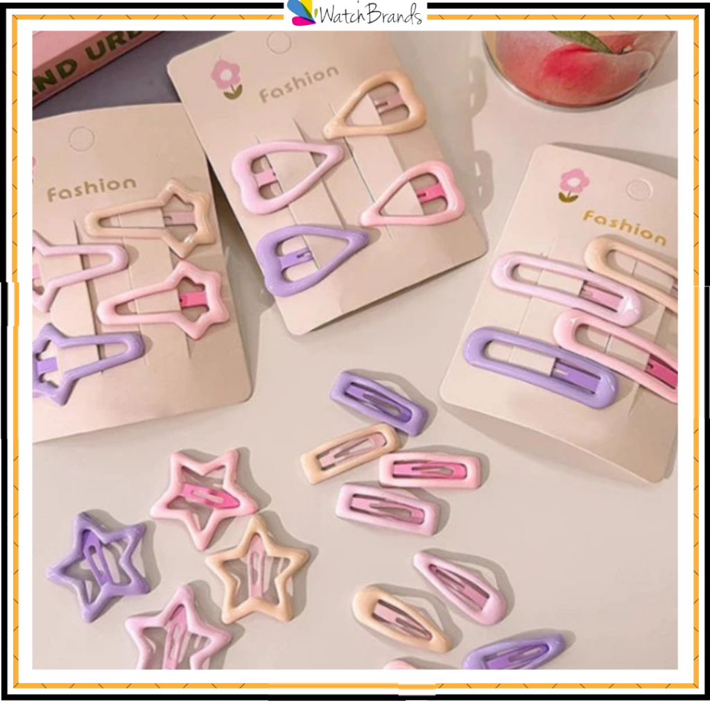Jual WBS Jepit Rambut Anak Isi 4 Bentuk Lucu Warna Warni Poni Hair Pin ...