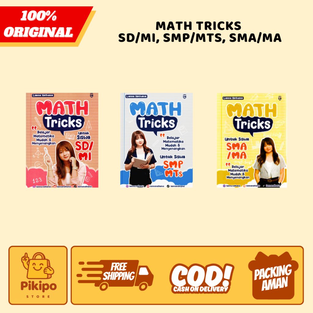 Jual BEST SELLER MATH TRICKS (BUKU MATEMATIKA) SD/MI SMP/MTS SMA/MA ...