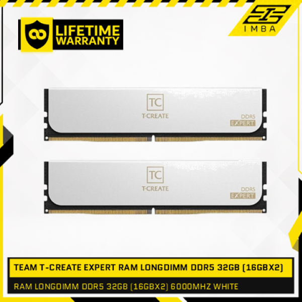 Jual TEAM T-CREATE EXPERT RAM LONGDIMM DDR5 32GB (16GBX2) 6000MHZ WHITE ...