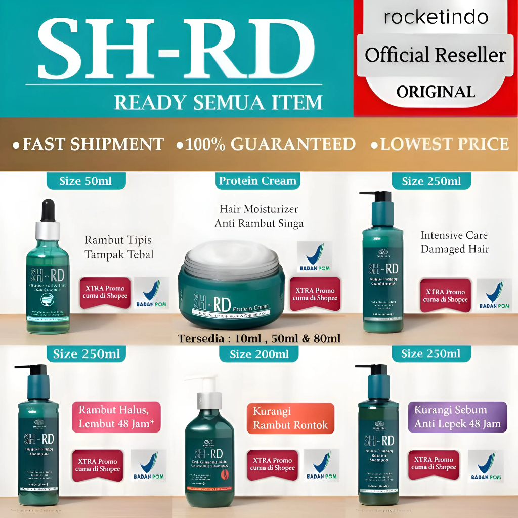 Jual (FREE TESTER) SHRD Protein Cream Rambut | Moisturizer & Vitamin ...