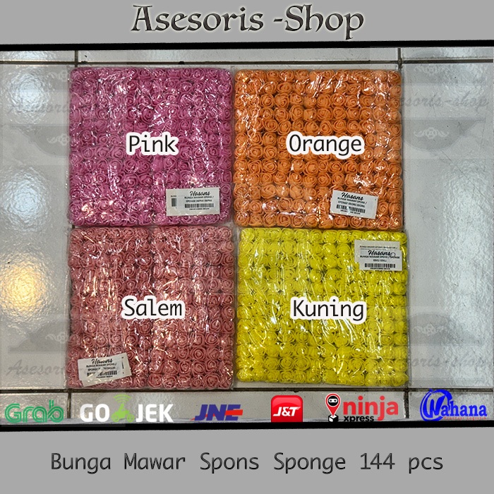 Jual Bunga Mawar Spons | Bunga Mawar Sponge | Bunga Mawar Sponge 2x2 cm ...