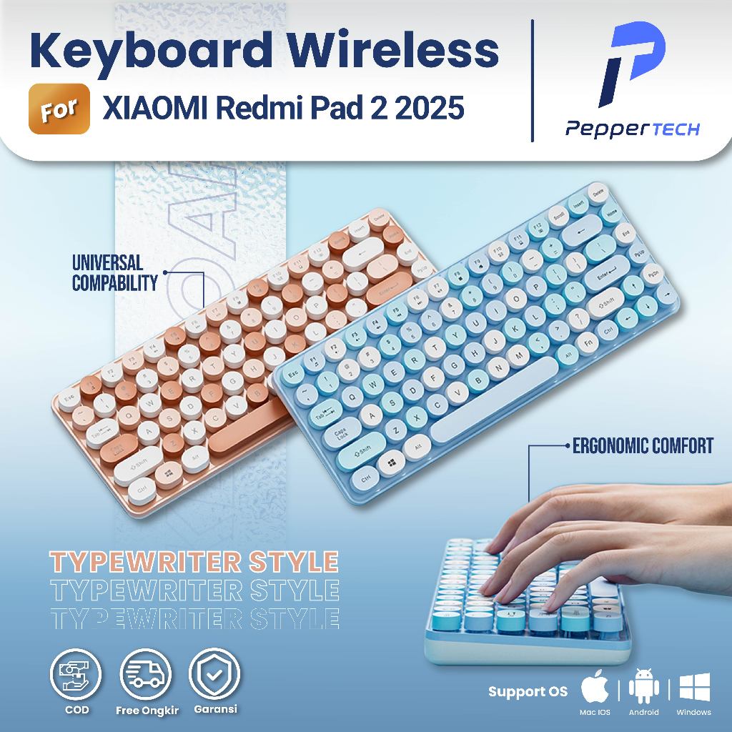 Jual PEPPERTECH - Keyboard Tablet For Xiaomi Redmi Pad 2 2025 11