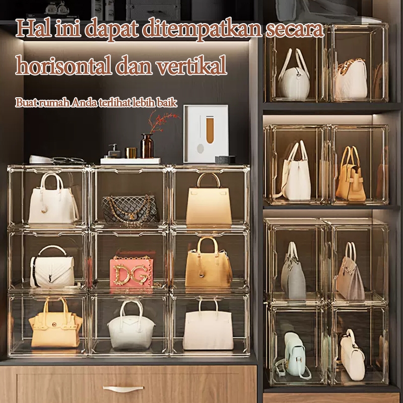 Jual Kotak Akrilik Transparent Storage Tas Bag Storage Box Display Box ...