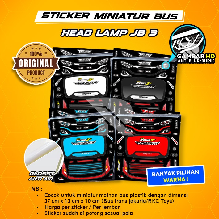 Jual Sticker Lampu Bus jb3 / STIKER HEADLAMP BUS JB3 RKC CUTTING ...