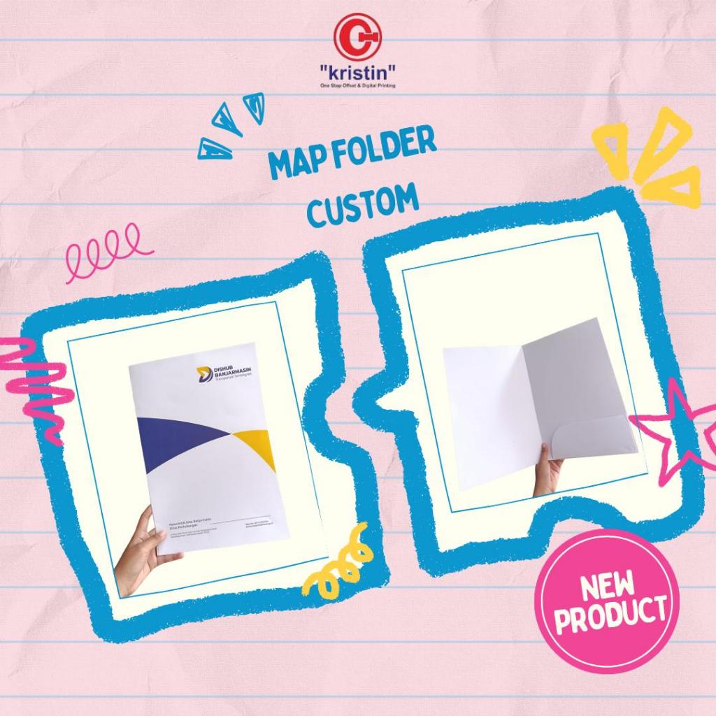 Jual Cetak Map Folder Ukuran A4 Custom Design & Warna Map Perusahaan ...