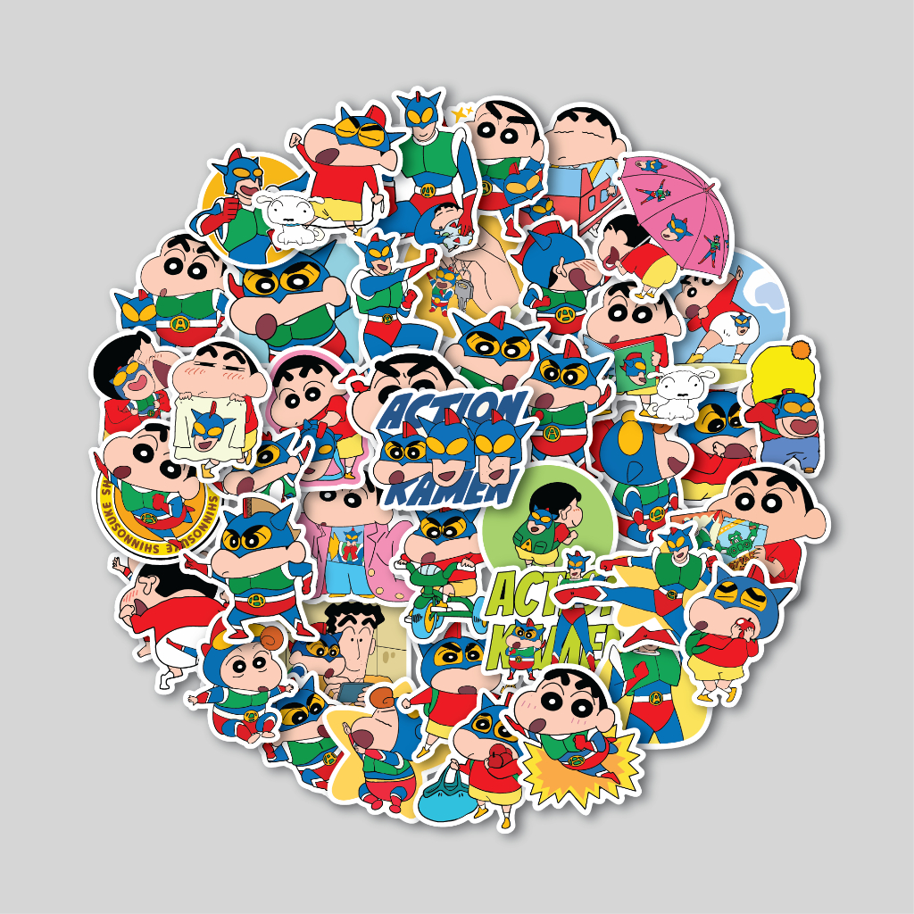 Jual STICKER PACK ACTION KAMEN X SHINCHAN | STICKER TUMBLR | STIKER ...