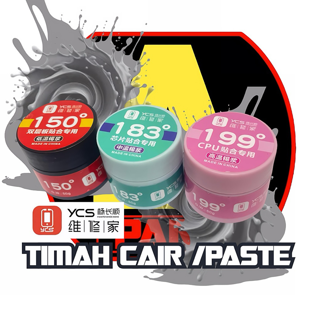 Jual TIMAH PASTE / TIMAH CAIR YCS NEW PACK TERBARU 50G ORIGINAL ...
