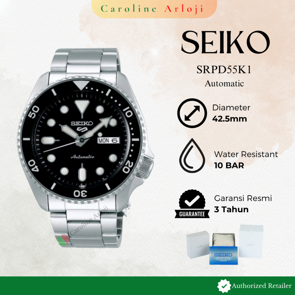 Jam Tangan Pria Seiko SRPD Sports SRPD51K1 SRPD53K1 SRPD55K1 Original  Garansi Resmi Tahun