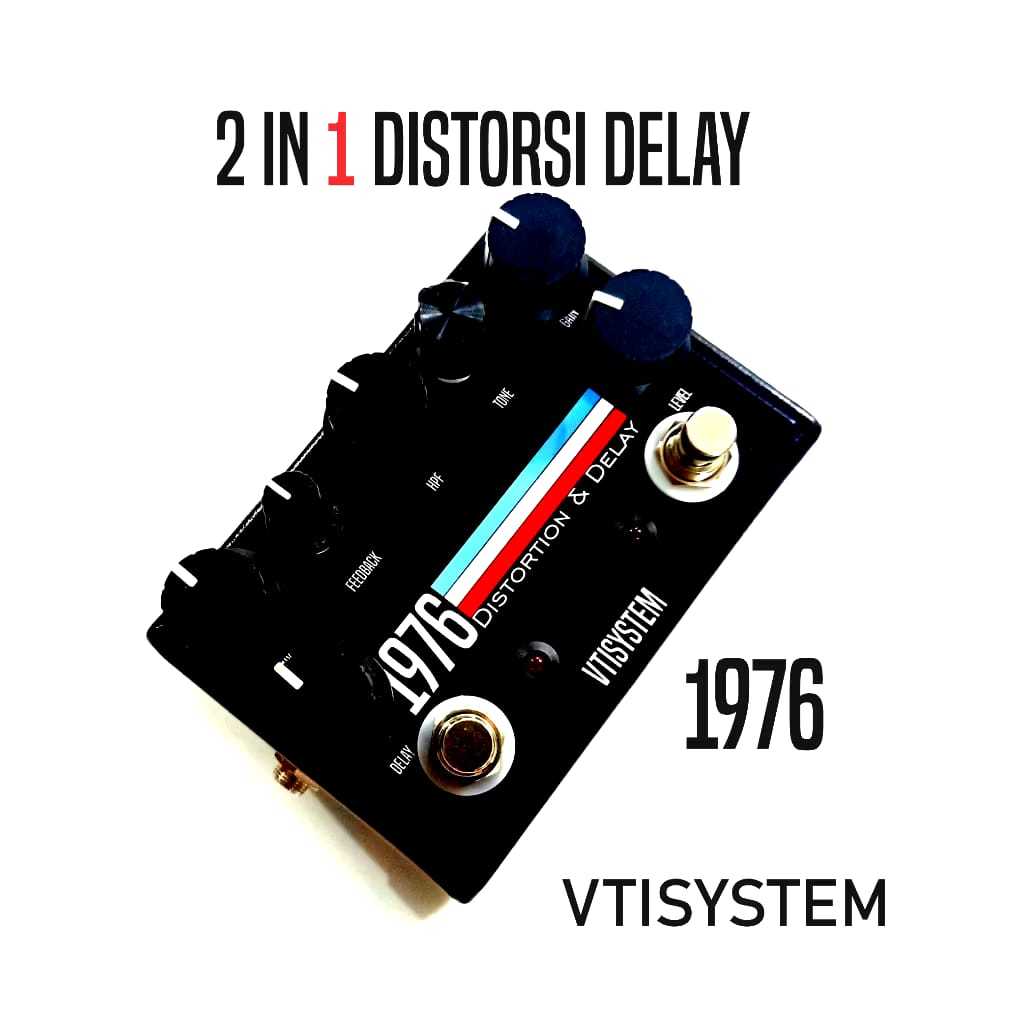 Jual Efek gitar distorsi delay double 2 in 1 vtisystem 1976 | Shopee ...