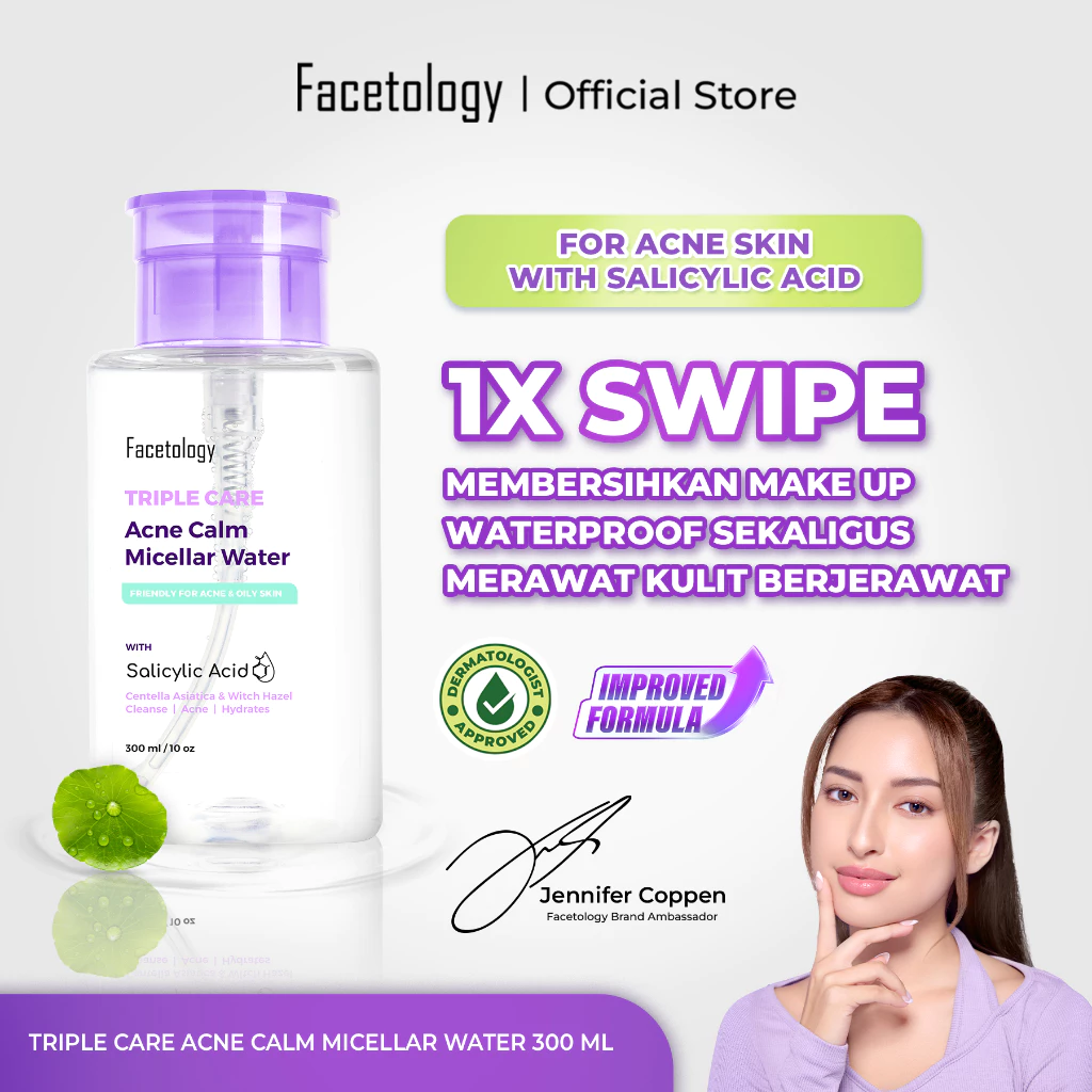 Pratinjau Facetology Triple Care Acne Calm Micellar Water 300 ML