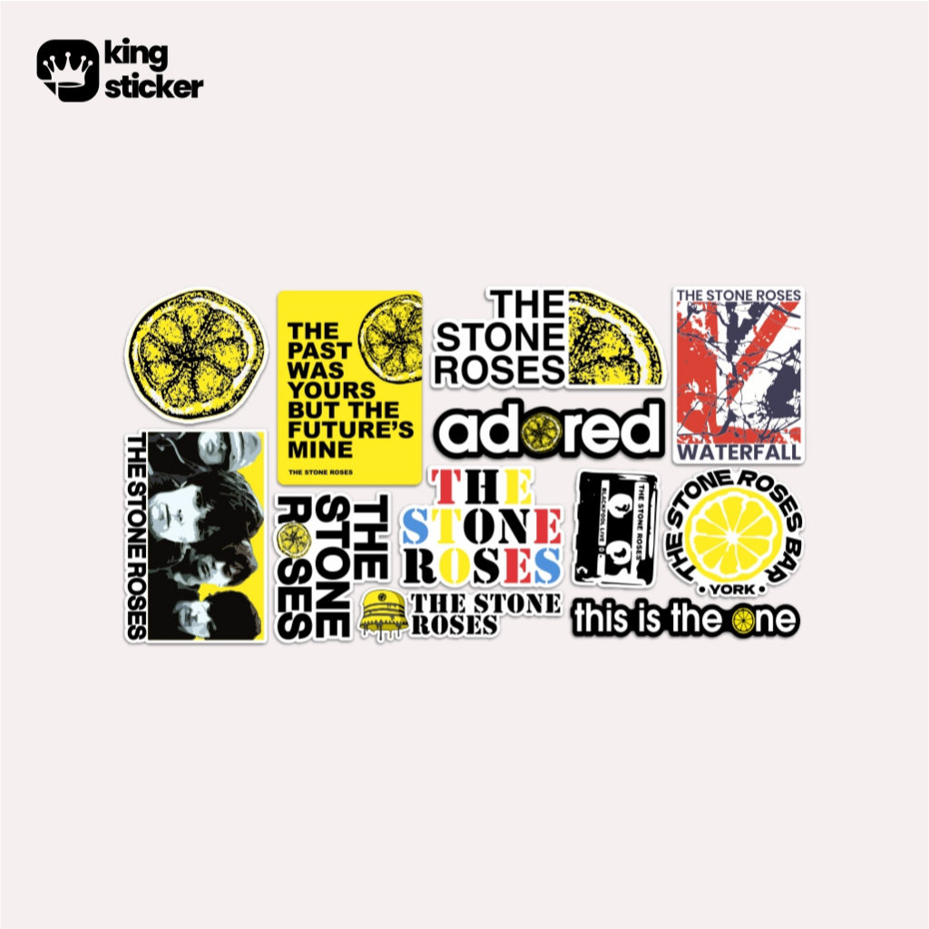 Jual STICKER PACK THE STONE ROSES [12pcs] LAMINASI GLOSY DIECUTT ...