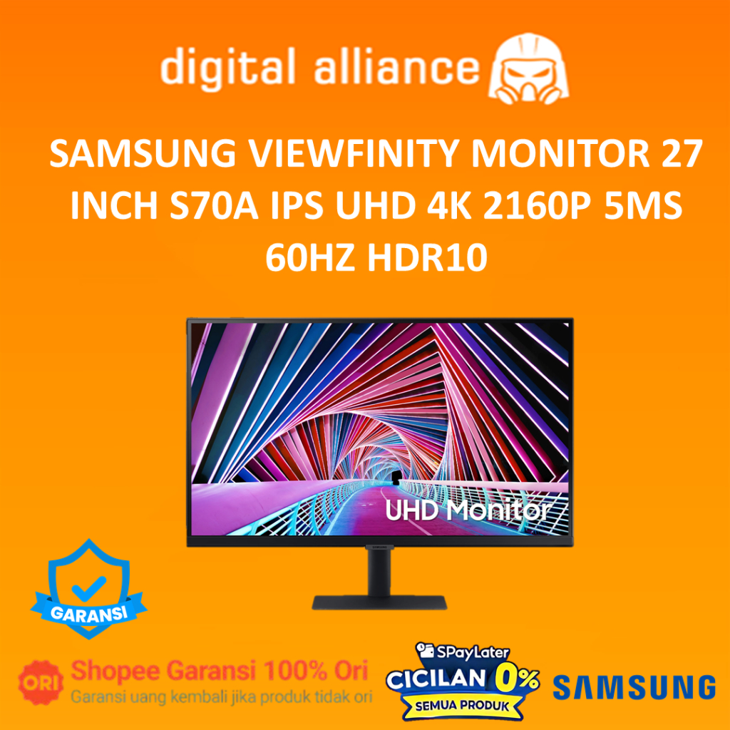 Jual SAMSUNG VIEWFINITY MONITOR 27 INCH S70A IPS UHD 4K 2160P 5MS 60HZ ...