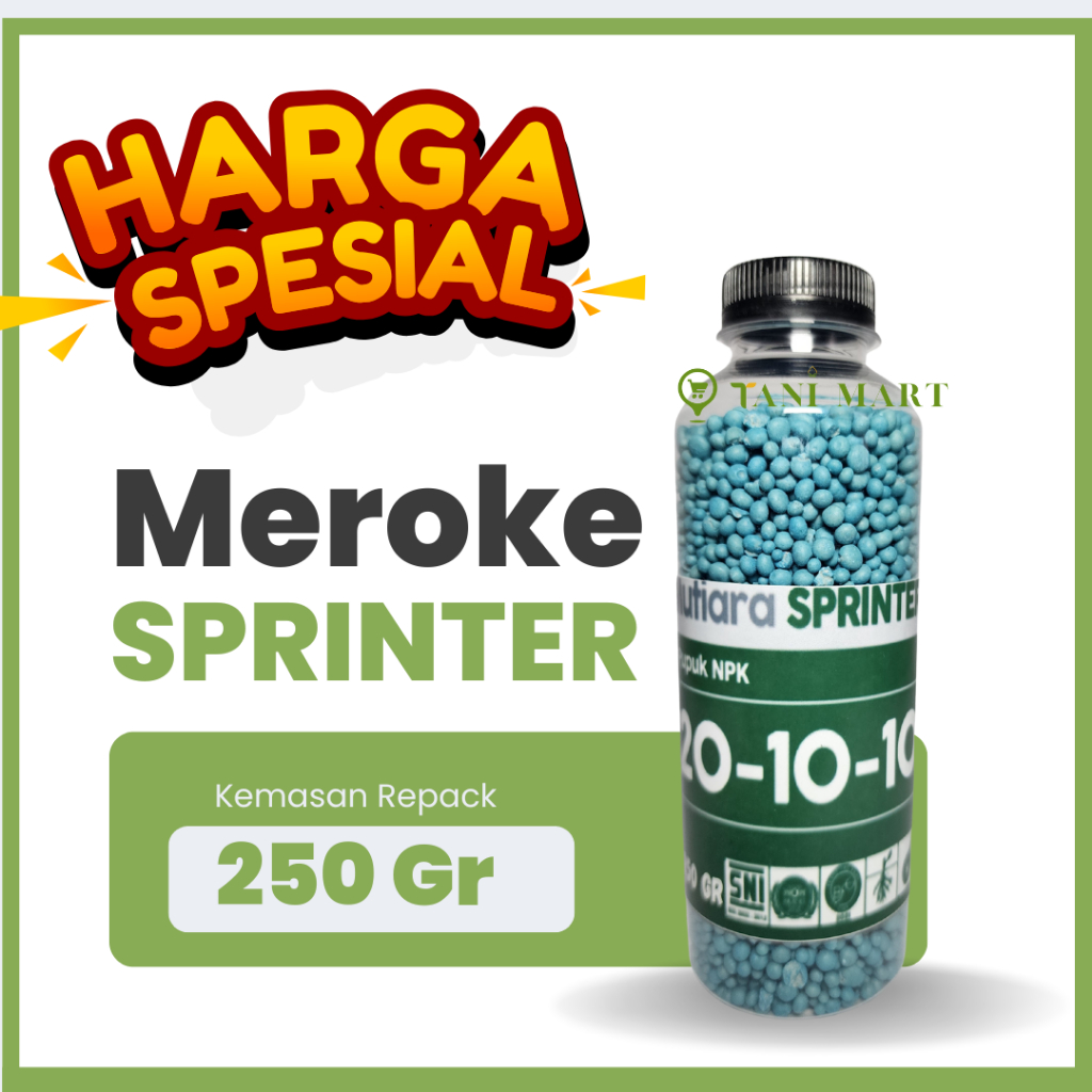 Jual Pupuk NPK Sprinter 20-10-10 Meroke (Kemasan Repack Aman) | Shopee ...