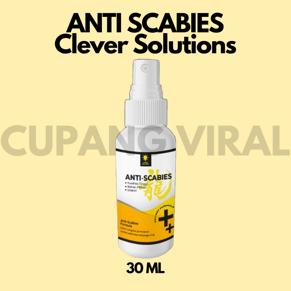 Jual ANTI SCABIES - Obat Jamur Kucing Scabies 60 ML CLEVER SOLUTION ...
