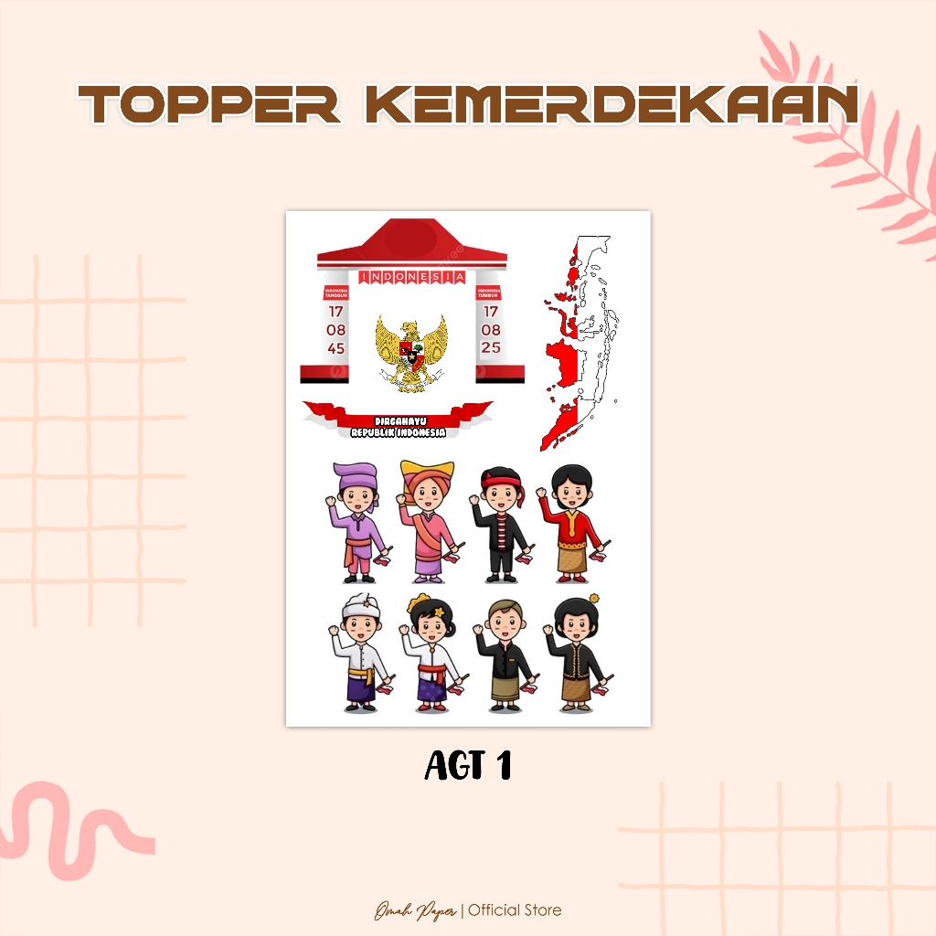 Jual TOPPER AGUSTUSAN| TOPPER HUT RI | TOPPER KEMERDEKAAN KE 80 ...