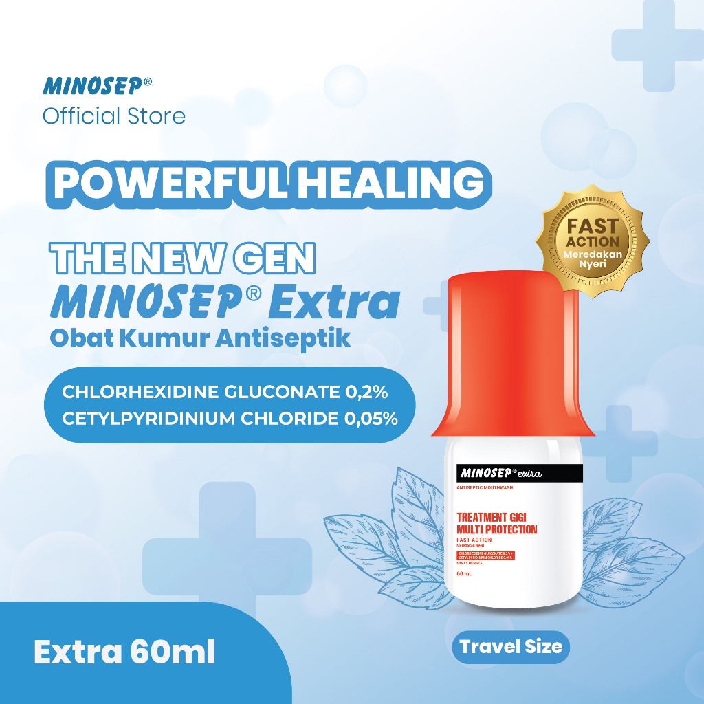 Jual Minosep EXTRA Obat Kumur Antiseptik 60ml 1 botol FAST ACTION ...