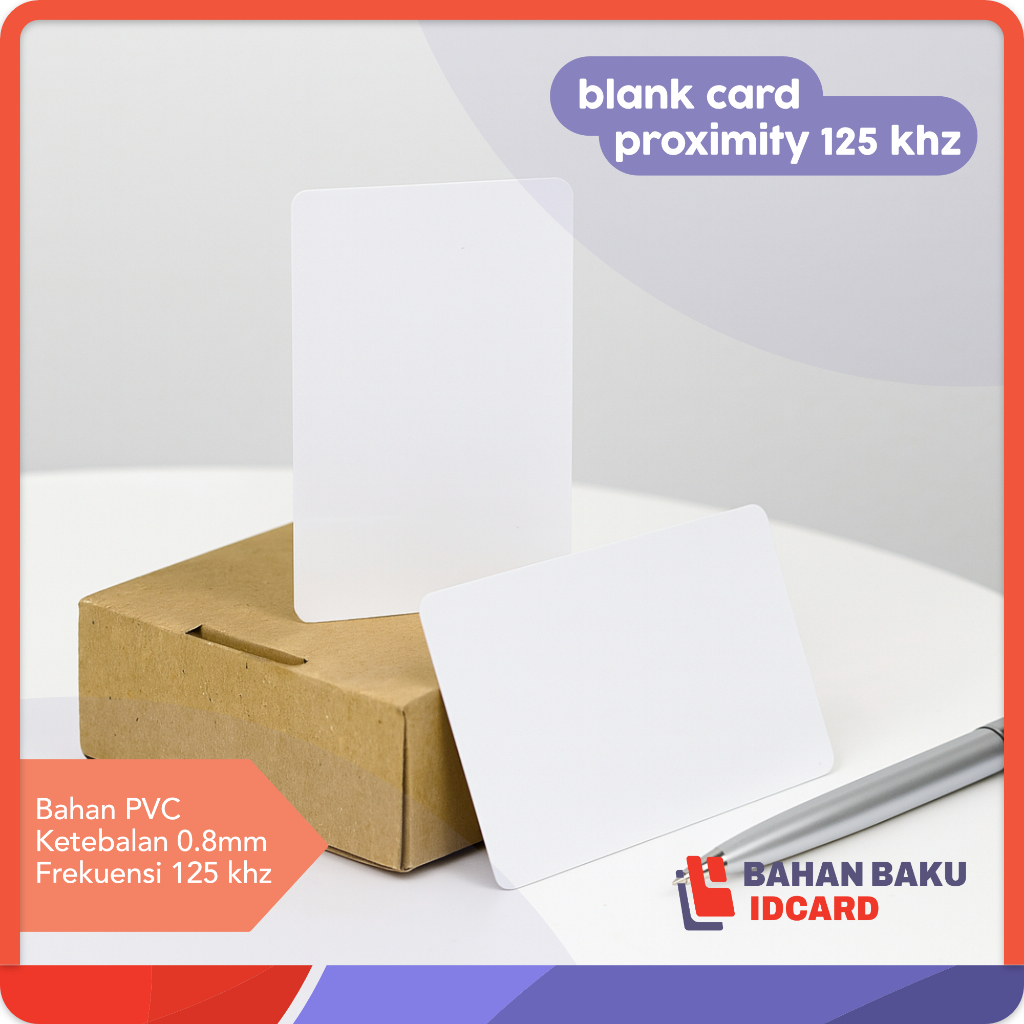 Jual BLANK ID CARD 125Khz / Blank Thermal 125 khz ID Card Em4100 PVC ...