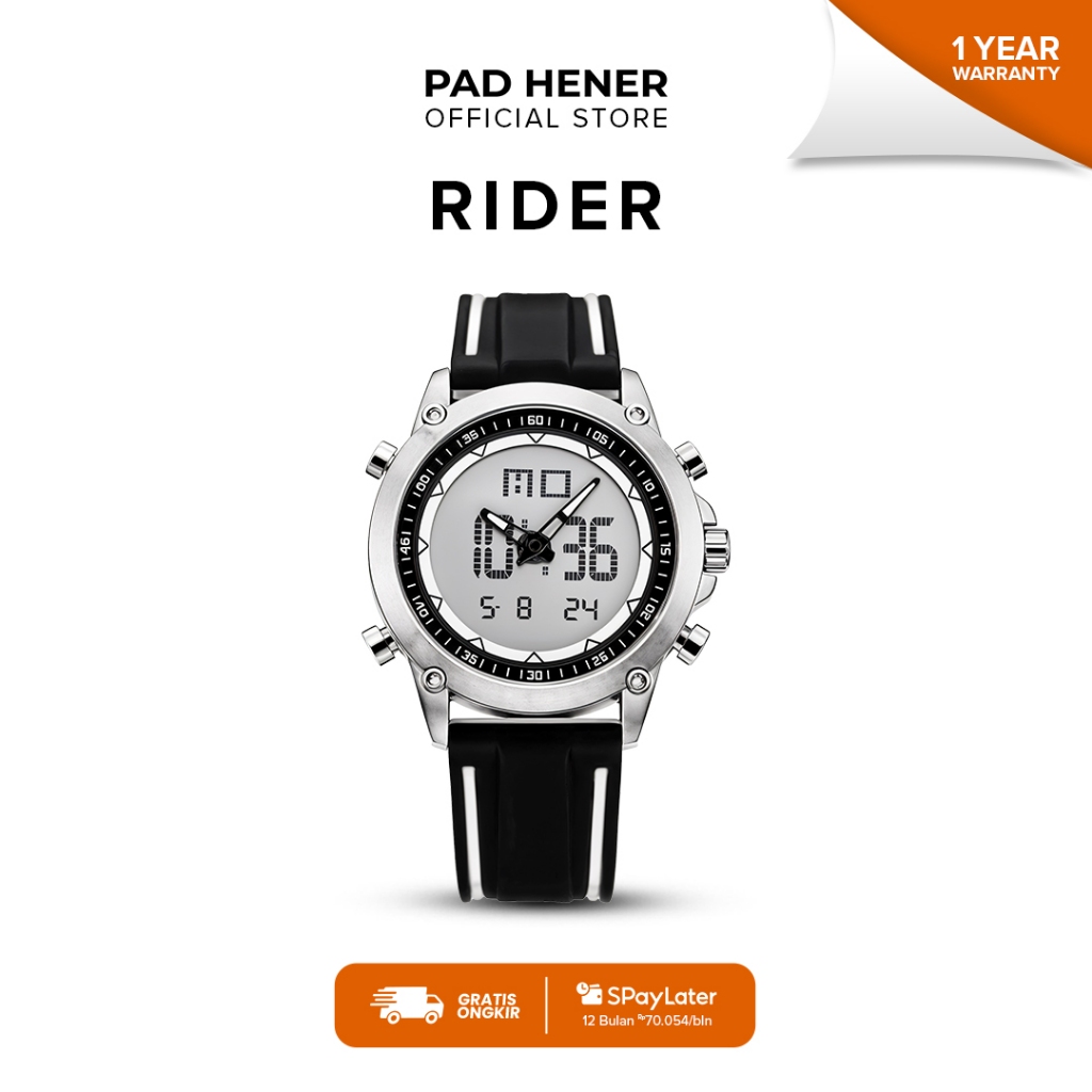 Jual OPMO Rider II Quartz Movement Jam Tangan Pria Wanita Anti Air 44mm ...