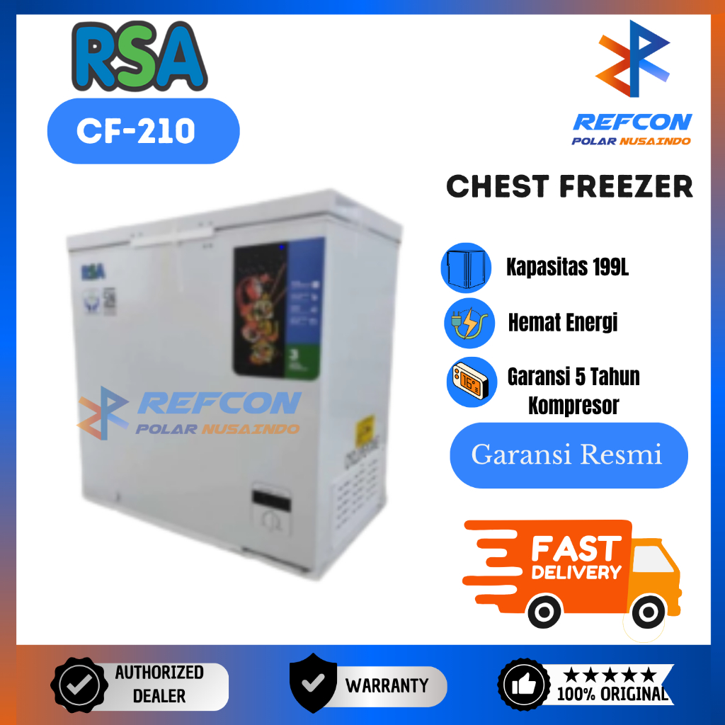 Jual Chest Freezer RSA CF 210 / CF210 [200 Liter] | Shopee Indonesia