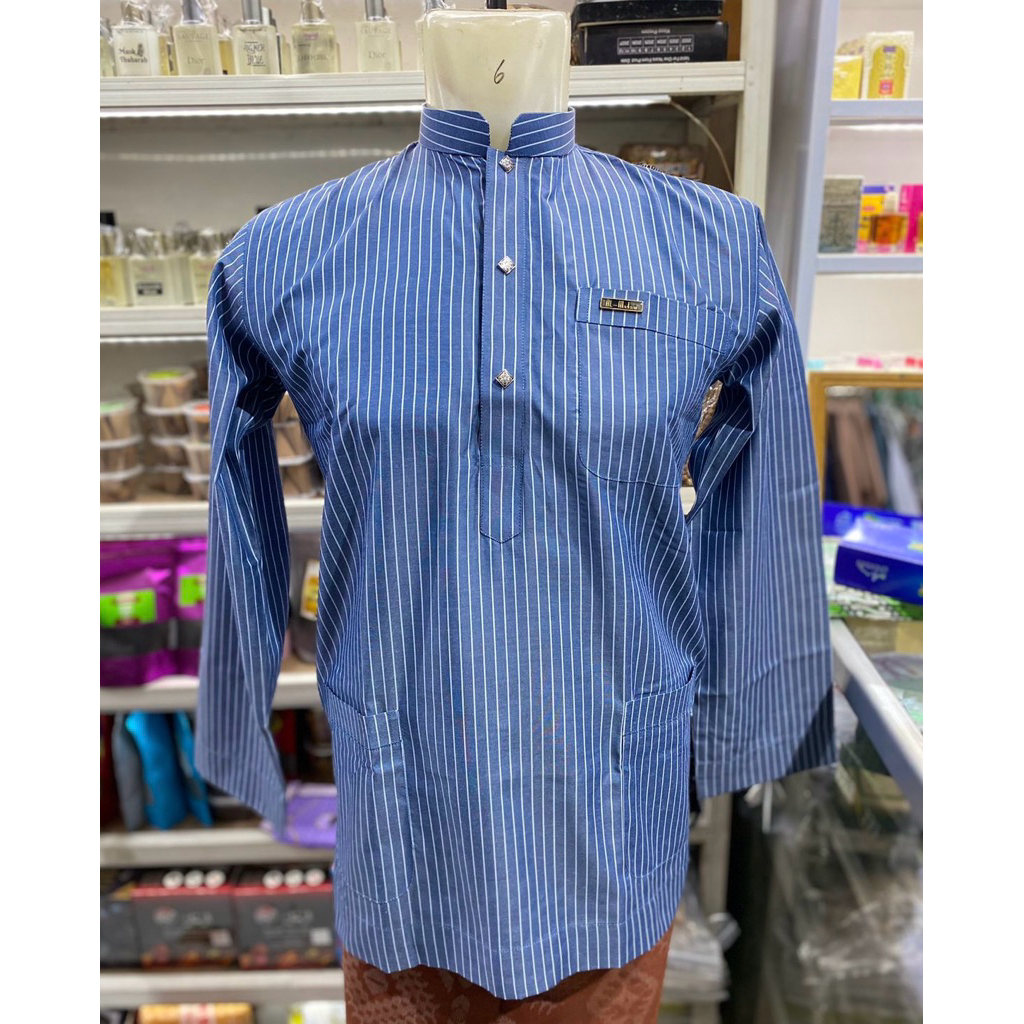 KOKO MUSLIM AL MADANI MOTIF SALUR GARIS GARIS VIRAL