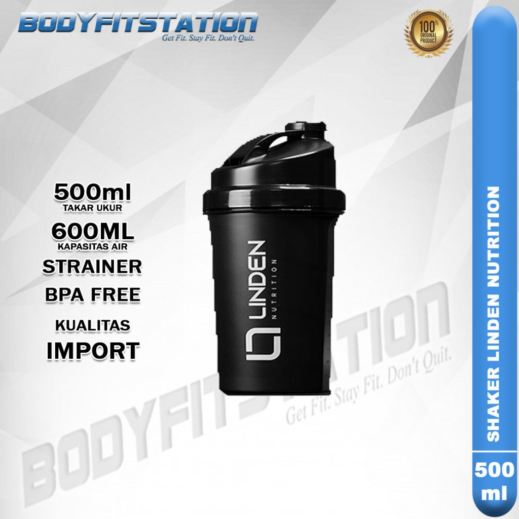 Jual Shaker Linden Nutrition 500 mL 600 mL - Botol Minum BPA Free ...