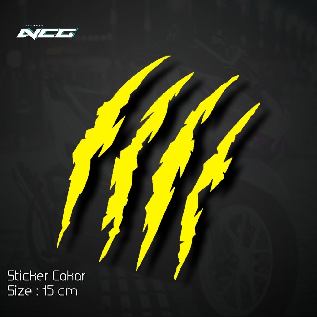 Jual Sticker Cakar Cutting Stiker Set Cakar Motor Helm Mobil | Shopee ...