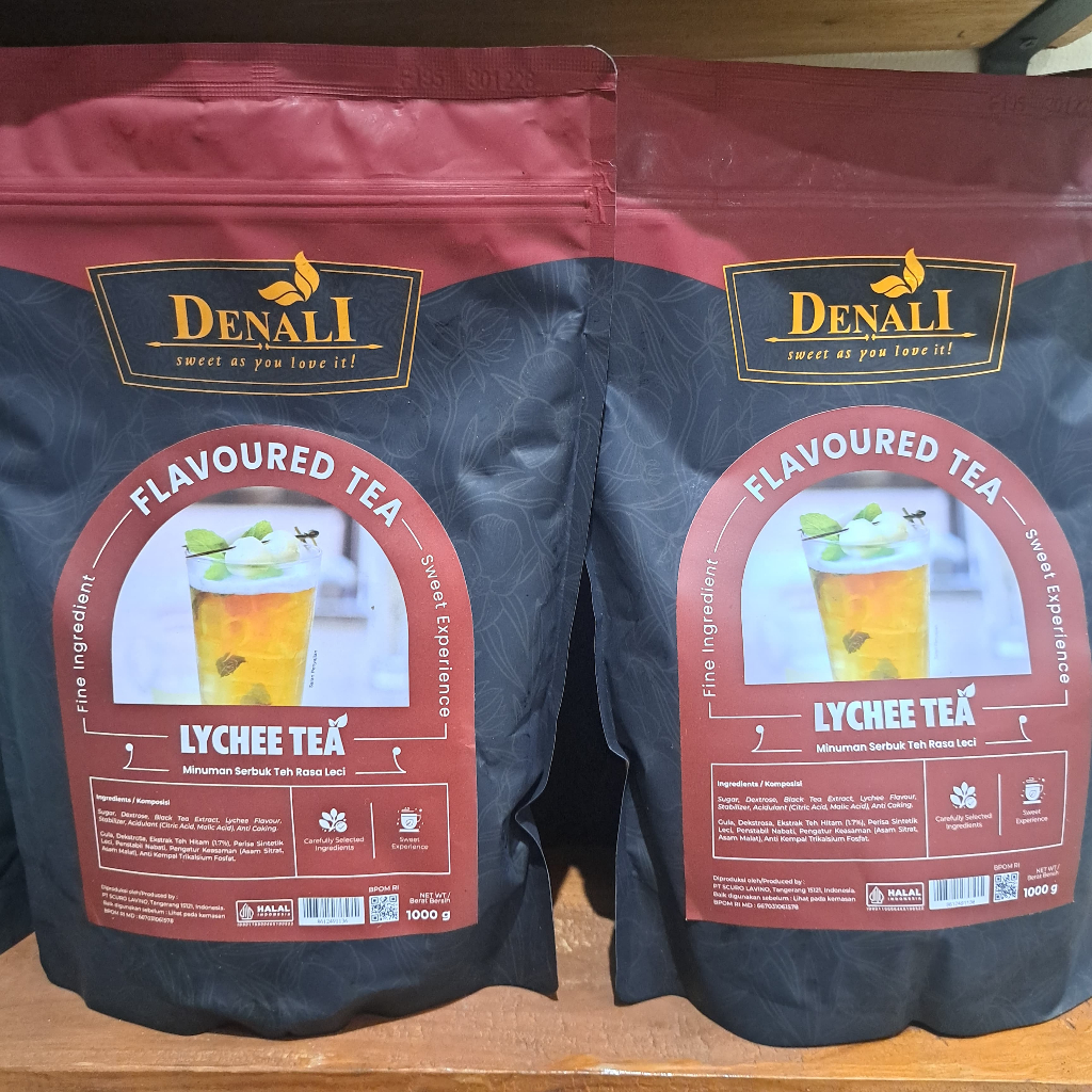 Jual Denali Powder Lychee Tea Minuman Serbuk Teh Rasa Leci 1kg | Shopee ...