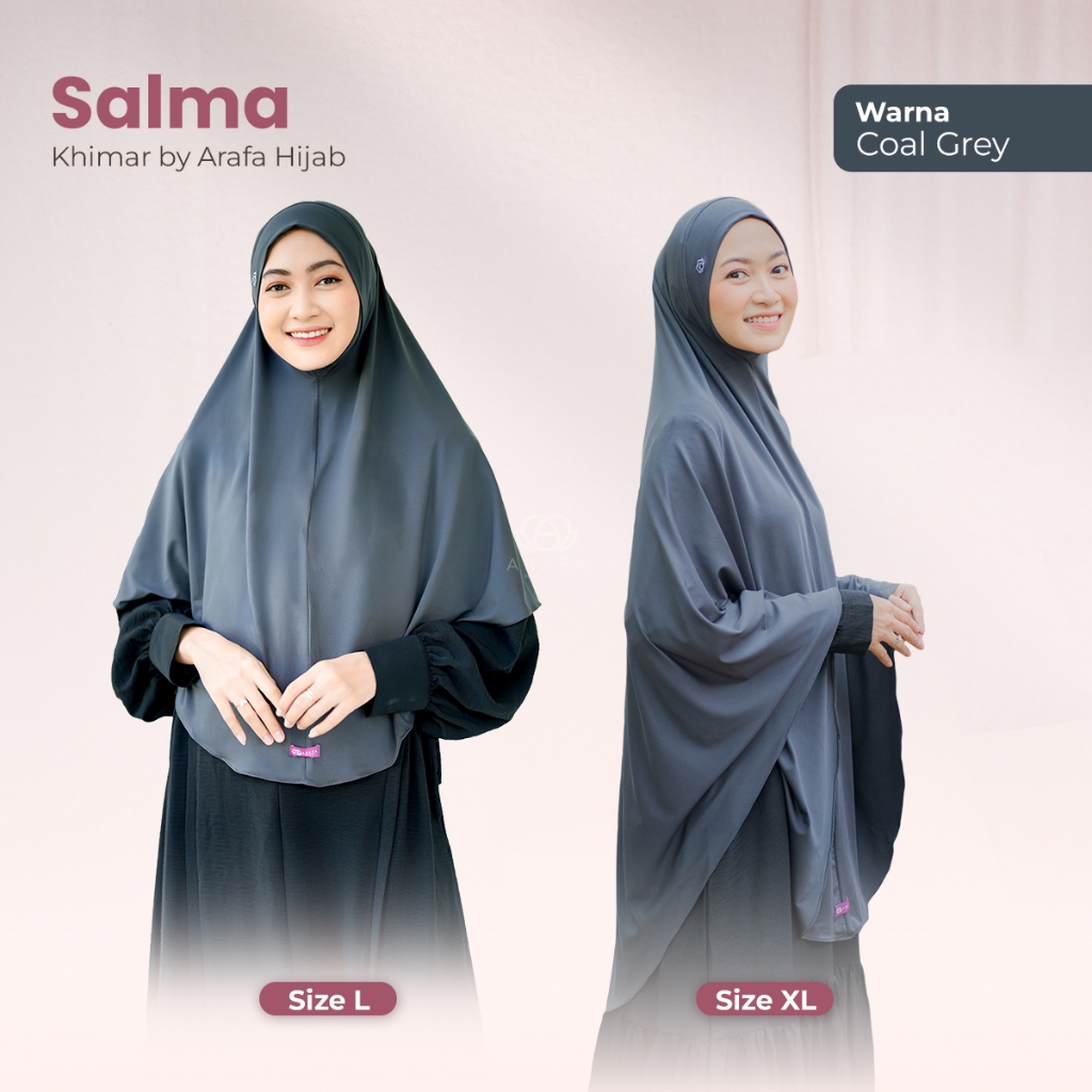 Arafa Hijab Khimar Salma Hijab Dagu Malaysia Premium Bergo Jersey Instan Syari Kerudung Umroh