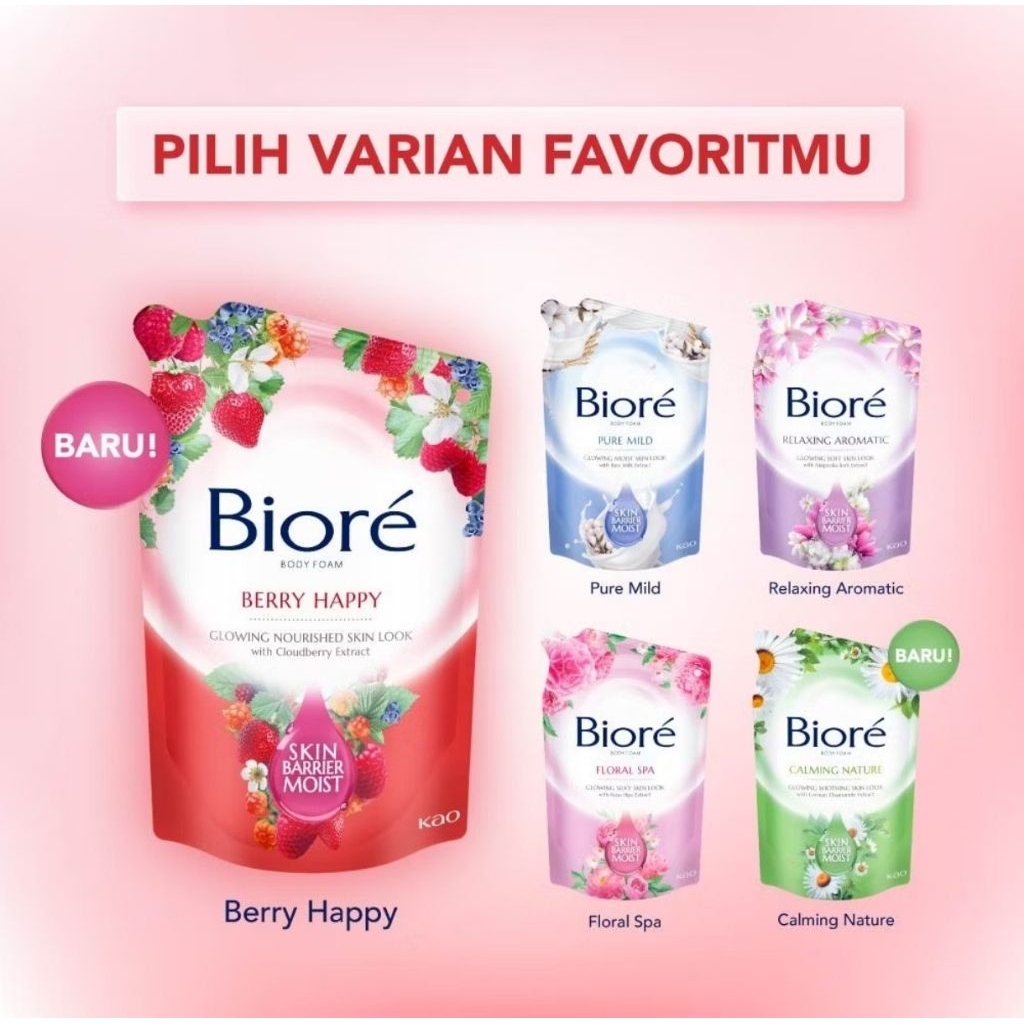 Jual [BARU] Biore Body Foam Skin Barrier Moist refill 800ml | Shopee ...