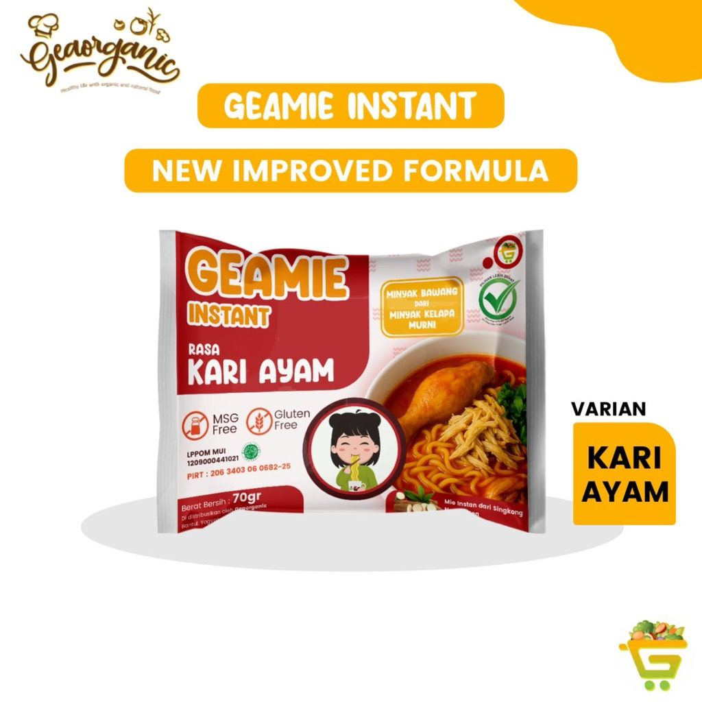 Jual Geamie Instan Gluten Free & Non MSG Kari Ayam Mie Sehat Geamie ...