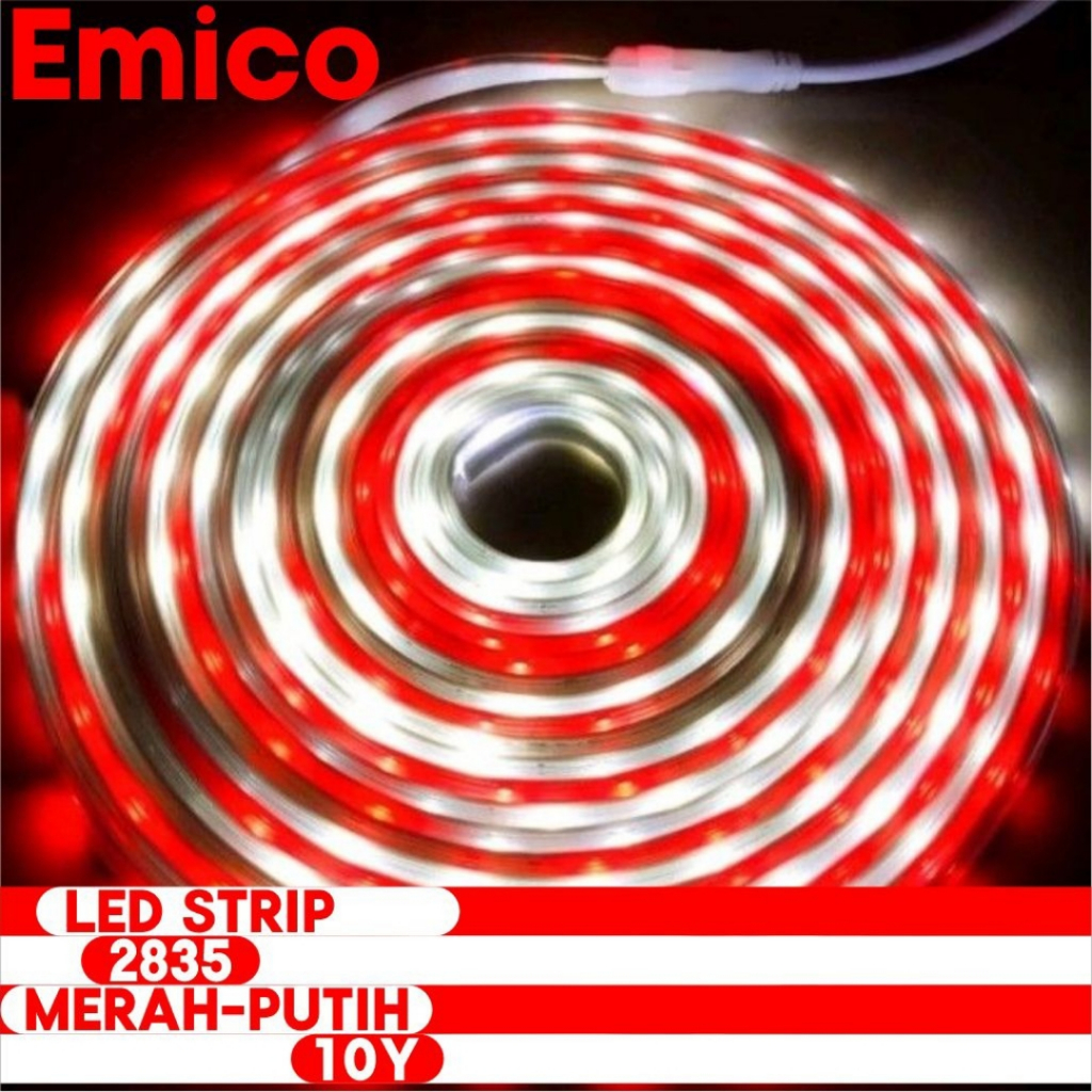 Jual LED Strip Roll Gel Emico 2835 48 LED Merah Putih | Shopee Indonesia
