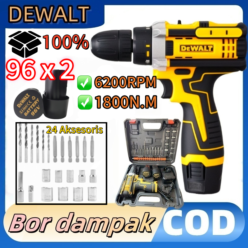 Jual DEWALT Bor 96V Baterai Tangan Dengan Cordless Drill Battery
