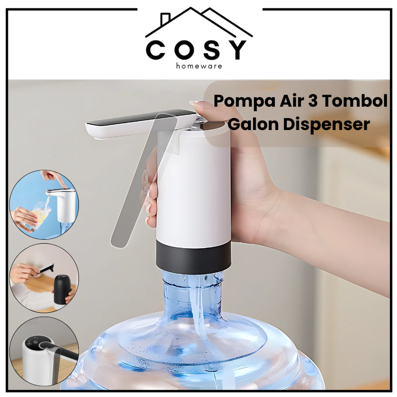 Jual COSY Pompa Air 3 Tombol Galon Dispenser Air Minum Elektrik Listrik ...
