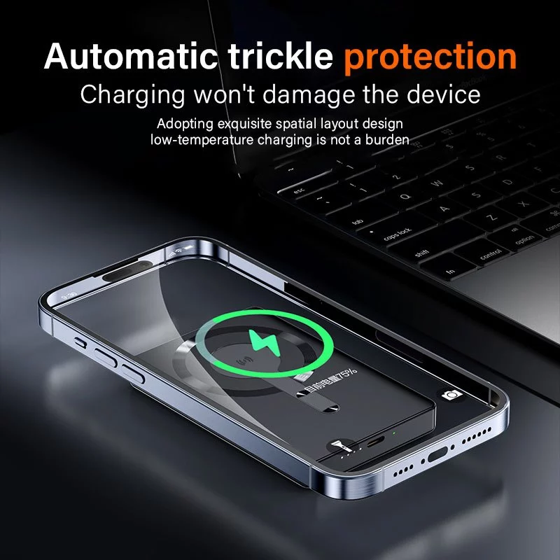 LUBIC Ultra thin Powerbank 10000mAh Fast Charging Magnetic Wireless Power Bank for iPhone Android