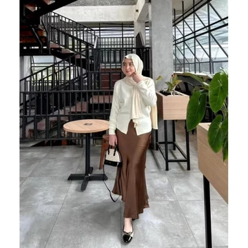 Rok Satin Silk Premium Mermaid Skirt Rok Wanita Rok Panjang