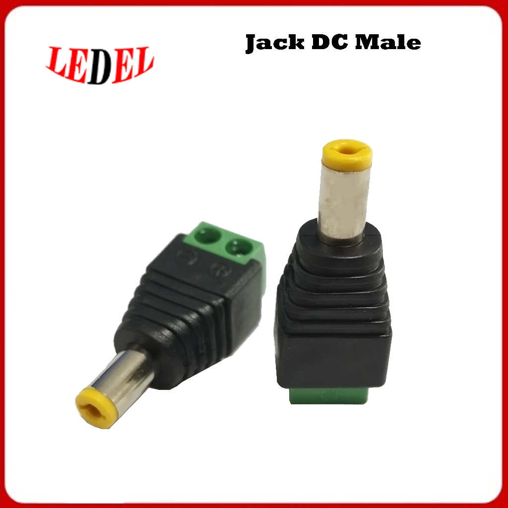 Jual Jack Konektor CCTV Led DC male female 5,5 x 2,1 mm 1 pak isi 100 ...