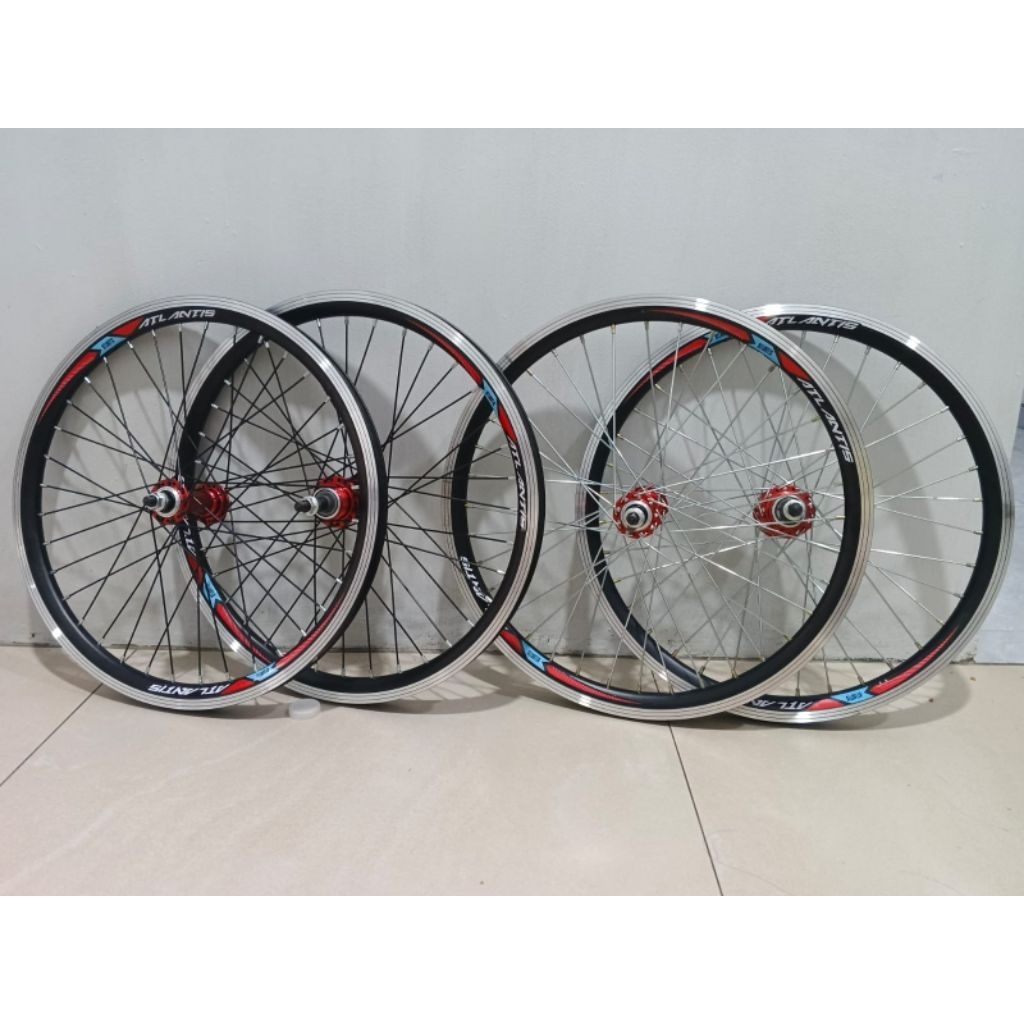 Jual Wheel Set Atlantis Hub Merah Alloy Wheel set 20 x 175 Hub Merah ...