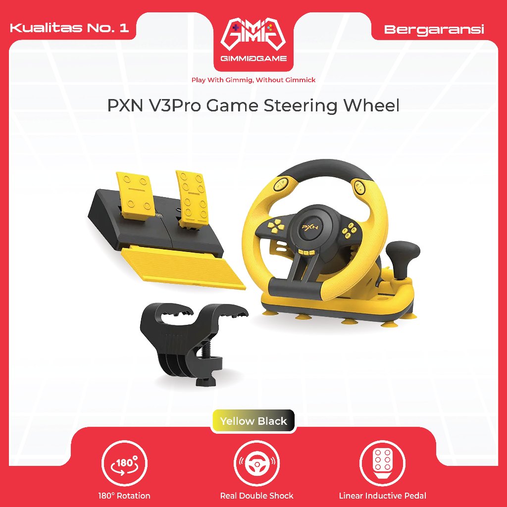 Jual PXN V3 Pro Steering Wheel Racing Stir Setir P3 P4 PC Laptop ...