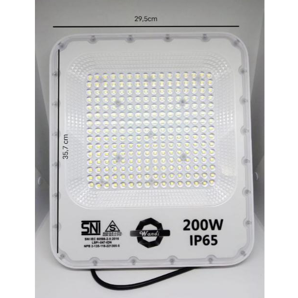 Jual Lampu Flood Light LED WANDI 200w Sorot - 200 watt LED AC220V SNI ...