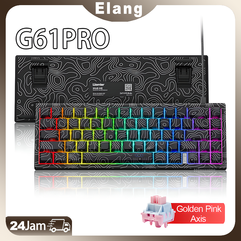 Jual G61PRO Mechanical Keyboard RGB Contour lines 3.0 3 modes 16 ...