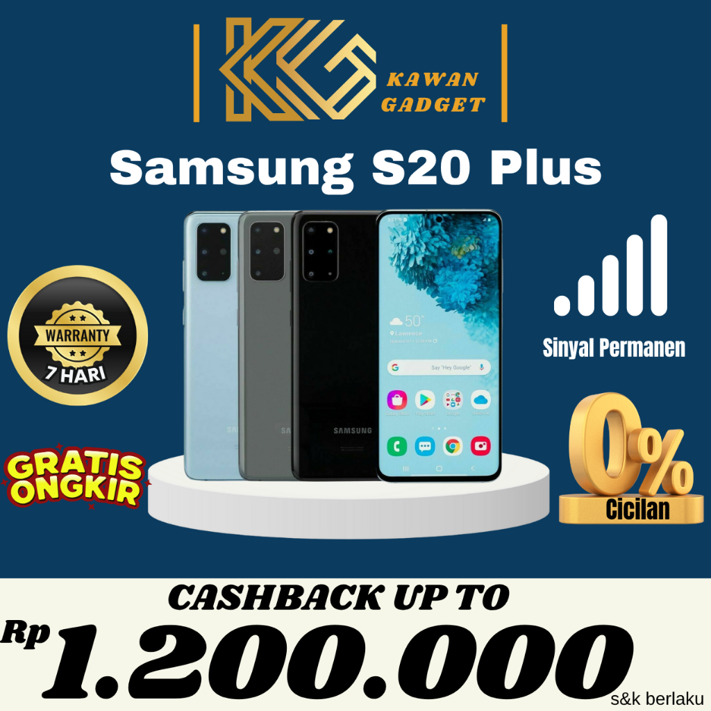 SEIN Samsung Galaxy S20 Plus S20+ 8/128GB Second Fullset Original Resmi  Indonesia