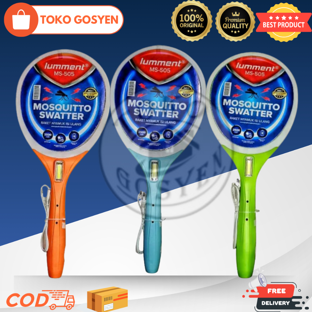 Jual Raket nyamuk MS- 504/505 LUMMENT Raket Nyamuk Multifungsi Charge ...