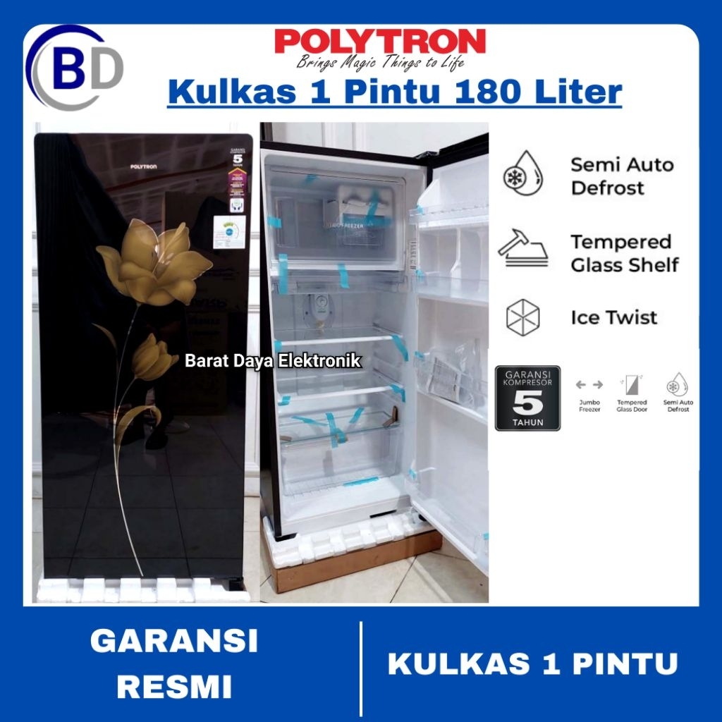 Jual KULKAS POLYTRON 1 PINTU 180 LITER PRA-18MNX / 18 MTR / 18 MOB ...
