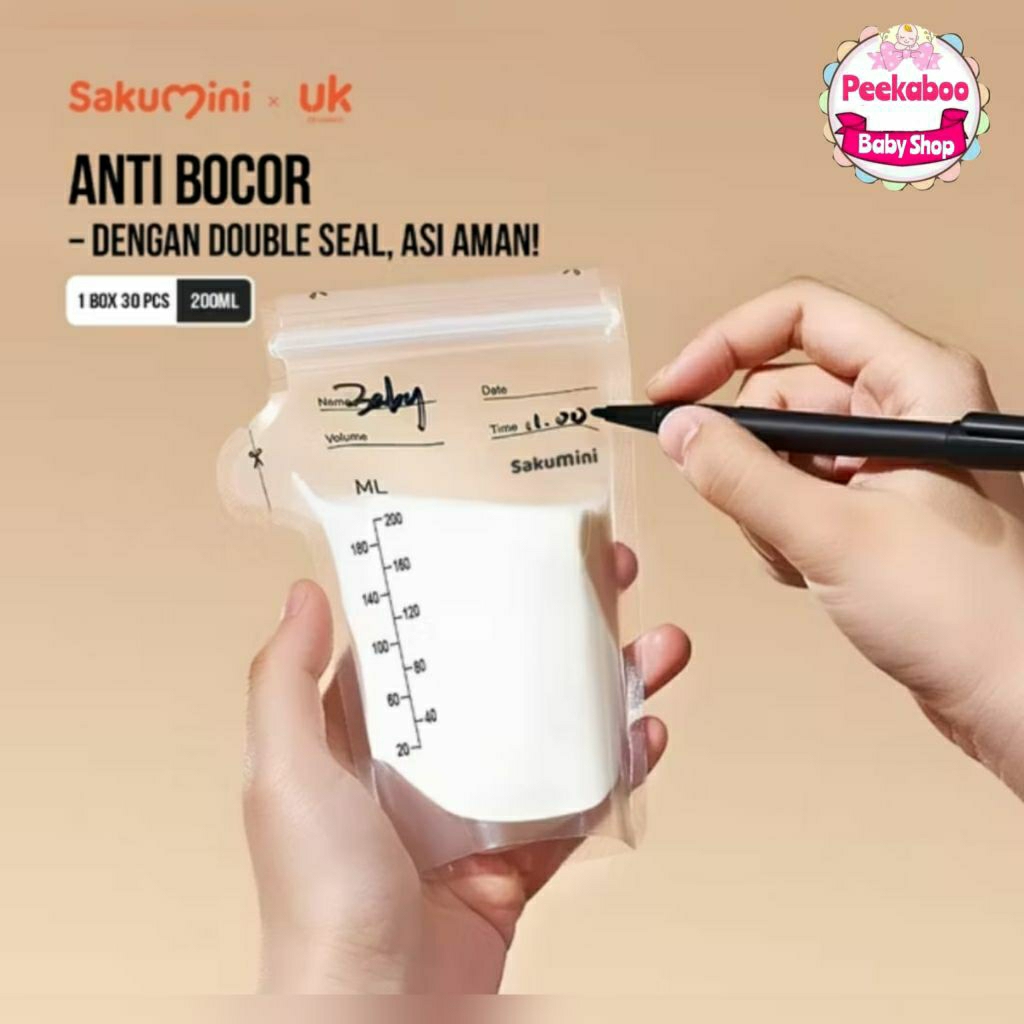 Jual SAKUMINI Kantong Asi Zipperlock 200ml 30pcs | Shopee Indonesia