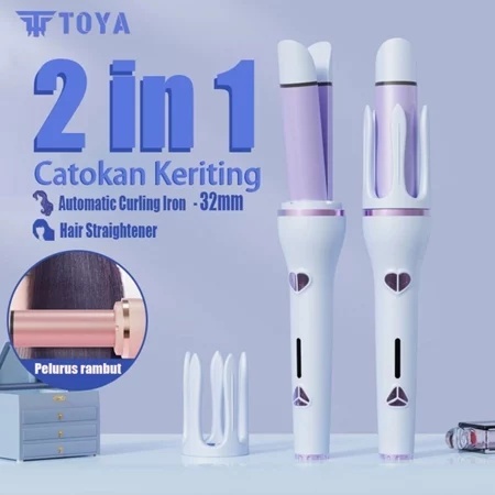 Jual 2in1 Catokan Keriting Otomatis Hair Styler 32mm Tongkat ...