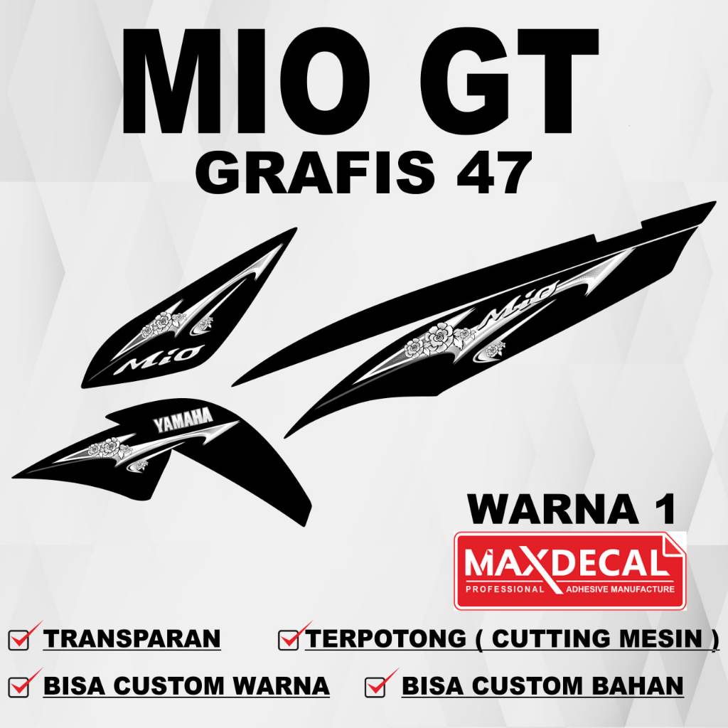 Jual Stiker Mio GT / Striping Mio GT / Sticker Striping Decal Mio GT ...