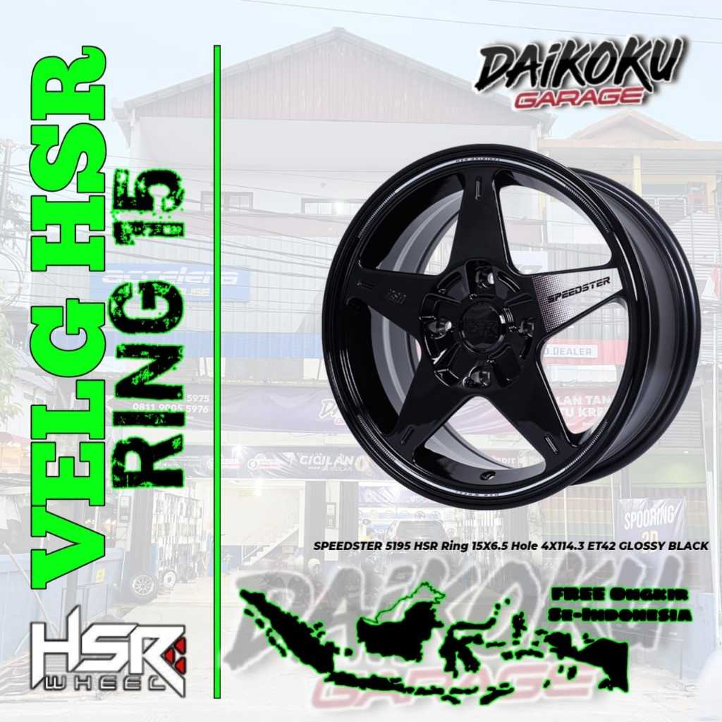 Jual velg hsr speedster ring 15 pelek r15 untuk mobil xenia avanza ...
