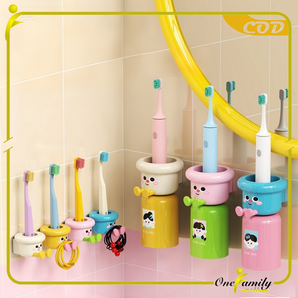 Jual ONE-C1337 Tempat Sikat Gigi Tempel Magnet Karakter Anak Lucu ...