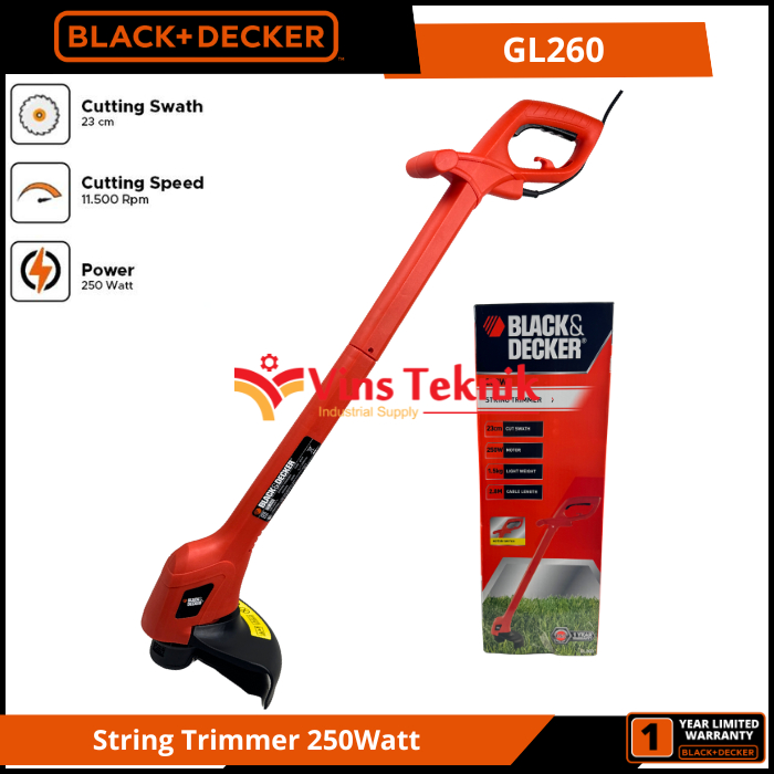 Jual Black + Decker GL260 Mesin Potong Rumput Senar String Grass ...
