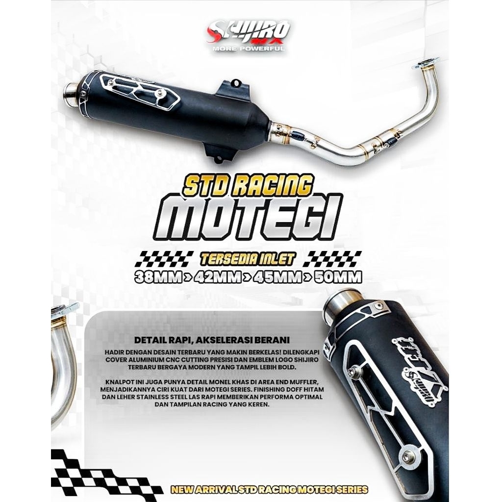 Jual Knalpot Standar Racing Shijiro Type MOTEGI..AEROX/NMAX/PCX/ADV ...